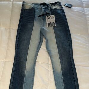 Kendall + Kylie "The Ultra Babe Skinny" Mixed Denim jeans 3/26 NWT